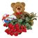 red roses with teddy and chocolates. Germany